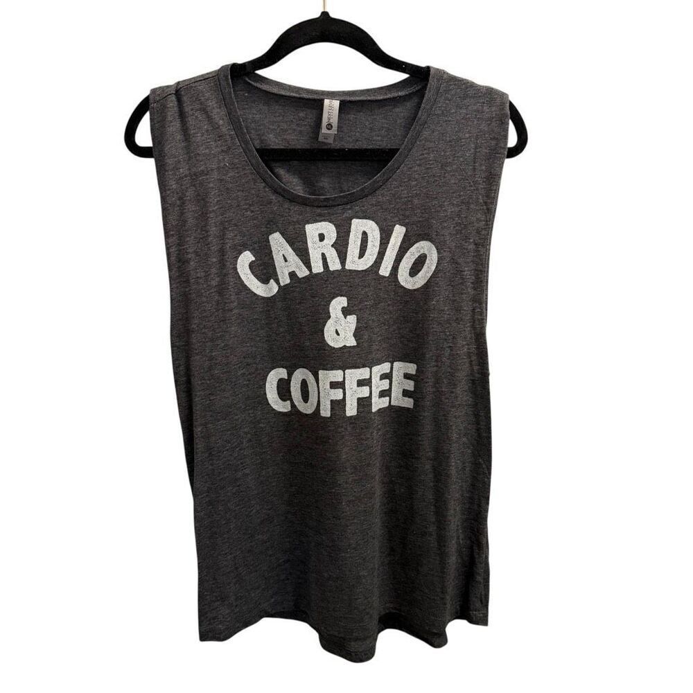 Next Level Apparel Coffee and Cardio muscle tank size XXL